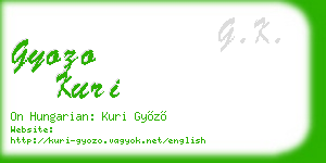 gyozo kuri business card